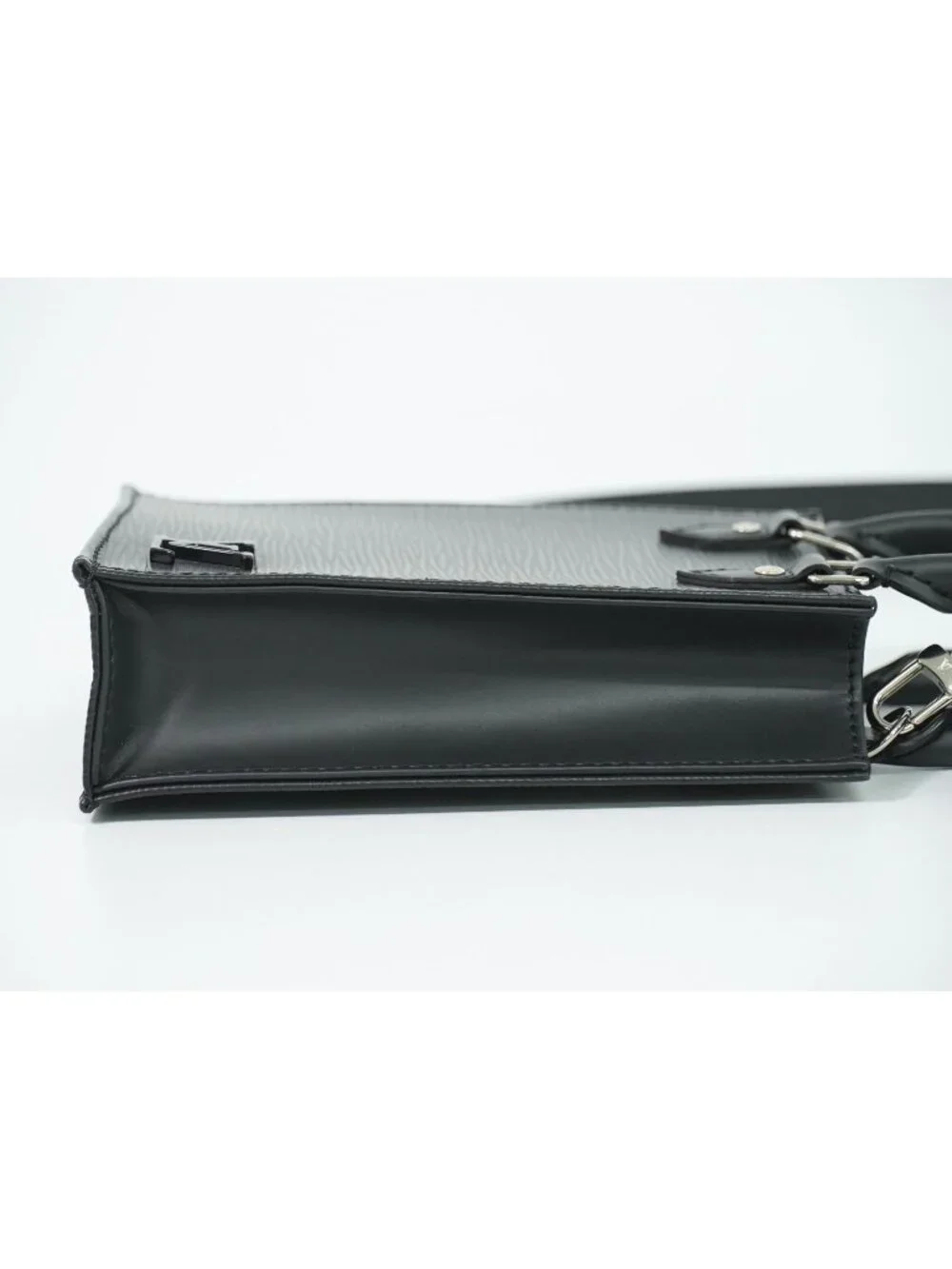 Louis Vuitton LV Petite Sac Plat Epi Leather 2-Way Shoulder Bag Noir Black
